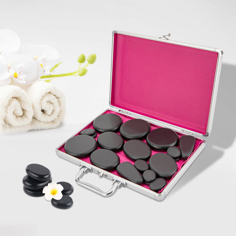 JOYDING Volcanic Rock Hot Stones Massage Set Heater for Spa